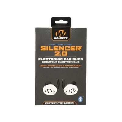 Walker's GWPSLCR2BTWHT Silencer 2.0 Polymer In The Ear White Adult