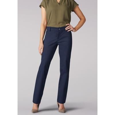 Plus Size Women's Wrinkle Free Straight Leg Pant Jean by Lee in Imperial Blue (Size 22 W)