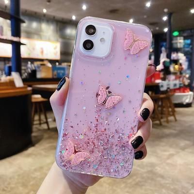 TEMU Luxury Butterfly Phone Case Protection For Iphone 15 11/11 Pro/11 Pro Max/12/12 Pro/12 Pro Max/13/13 Pro/13 Pro Max/14/14 Plus/14 Pro/14 Pro Max - Flashing Design