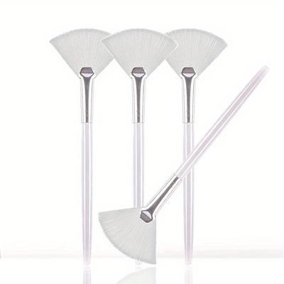 TEMU 4pcs Soft Fan Brushes For - Peel Masks And Essential - Includes Applicator Brushes And Cosmetic Cream Tools