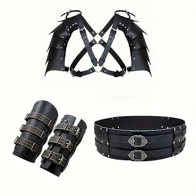 Punk Gotico Medievale Steampunk Abiti Guerriero Vichingo Costume Per uomo Per donna Unisex Vichingo Halloween Carnevale Mascherata Feste Performance LARP Adulti Armatura per spalle