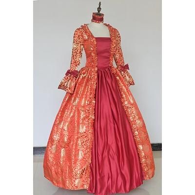 Barocco Punk Gotico Periodo coloniale Maxi Normale A sbuffo Principessa Collo quadrato Costume Reale Halloween Carnevale Mascherata Feste Halloween Performance Adulti
