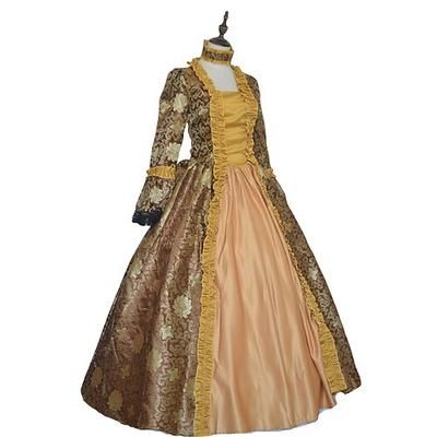 Barocco Punk Gotico Periodo coloniale Maxi Normale A sbuffo Principessa Collo quadrato Costume Reale Halloween Carnevale Mascherata Feste Halloween Performance Adulti