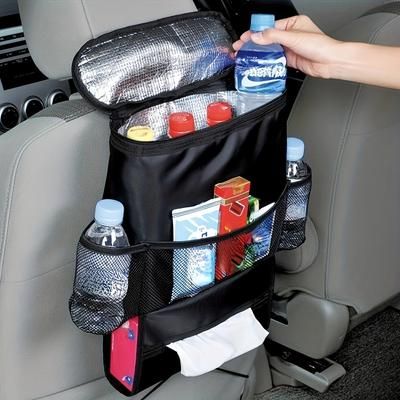 TEMU Universal Car Seat Back Multi-pocket Bag Car Seat Organizer Holder Travel Storage Bag Hanger Organizer Collector Box Bag Car Interior Accessories