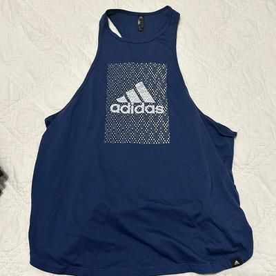 Adidas Tops | Adidas Racer Back Tank | Color: Blue | Size: Xl