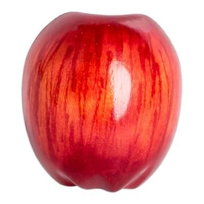'Cypress Wood Apple Magnet Hand-Carved & Painted in Guatemala'