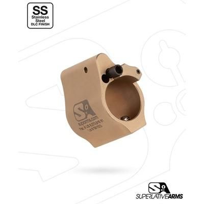 Superlative Arms Ar-15 Solid Adjustable Gas Block - Ar-15 Solid Ss Adjustable Gas Block .936" Tan