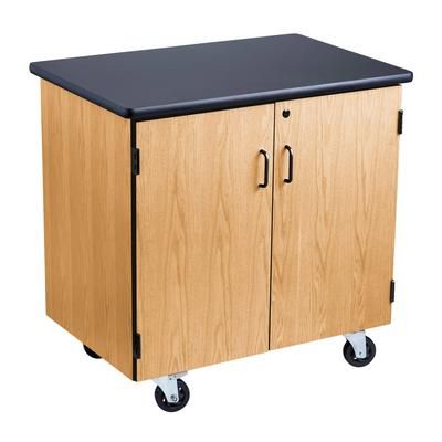 National Public Seating MSC2436 Mobile Science Cabinet - 36" x 24", Laminate, Light Oak, Brown