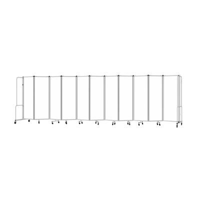 National Public Seating RDG6-11WB 256"L Portable Room Divider w/ 11 Whiteboard Panels & Gray Frame - 6'H