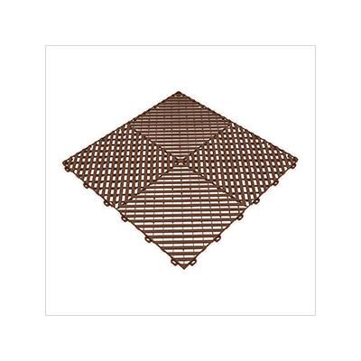 Swisstrax Ribtrax Pro Chocolate Garage Floor Tile (6-Pack)