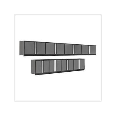 NewAge Garage Cabinets PRO Series Grey 8-Piece Grey Wall Cabinet Set