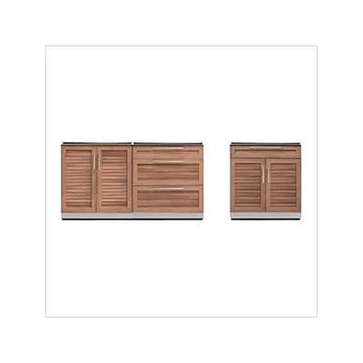 NewAge Outdoor Kitchens Grove 3-Piece Outdoor Kitchen Set (No Countertop)