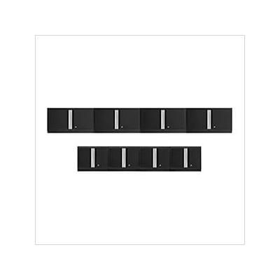 NewAge Garage Cabinets BOLD Series 8-Piece Black Wall Cabinet Set