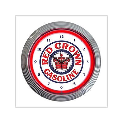 Neonetics 15-Inch Red Crown Gasoline Neon Clock