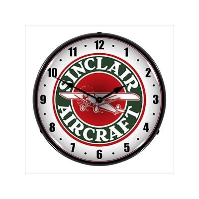 Collectable Sign and Clock Sinclair Aircraft Backlit Wall Clock