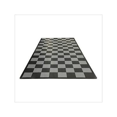 Swisstrax Diamondtrax Home Single Car Garage Floor Tile Mat (Jet Black / Slate Grey)