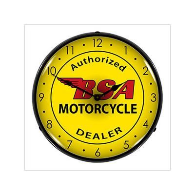 Collectable Sign and Clock BSA Motorcycle Backlit Wall Clock