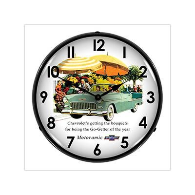 Collectable Sign and Clock 1955 Bel Air Convertible Backlit Wall Clock