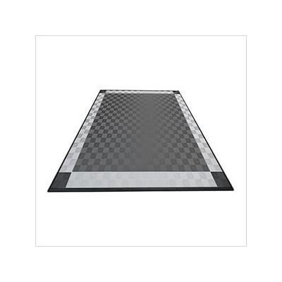 Swisstrax Ribtrax Pro Two Car Garage Floor Tile Mat (Jet Black / Slate Grey / Pearl Silver)