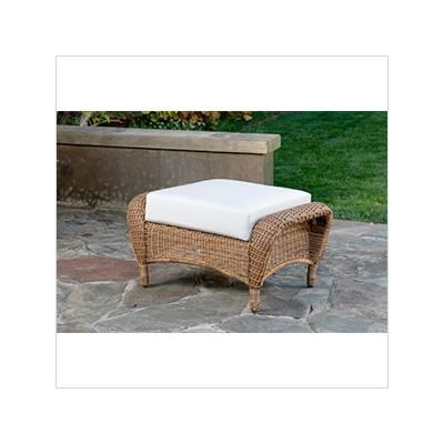 Tortuga Outdoor Sea Pines Ottoman with Cushion (Mojave / Canvas Natural)
