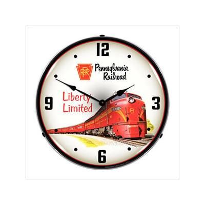 Collectable Sign and Clock Pennsylvania Railroad Liberty Limited Backlit Wall Clock