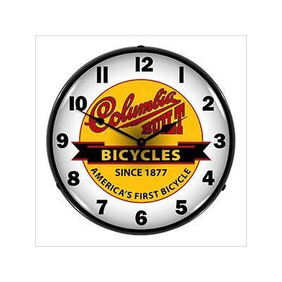 Collectable Sign and Clock Columbia Bicycles Backlit Wall Clock