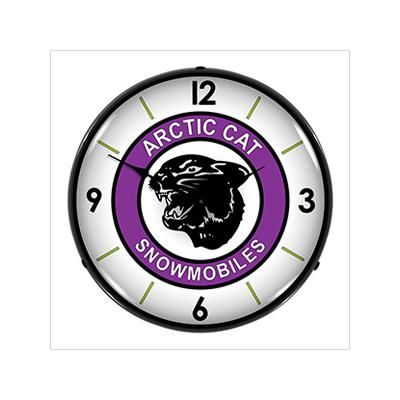 Collectable Sign and Clock Arctic Cat Snowmobiles Backlit Wall Clock