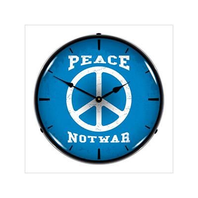 Collectable Sign and Clock Peace Not War Backlit Wall Clock