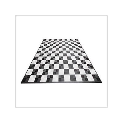Swisstrax Ribtrax Pro Two Car Garage Floor Tile Mat (Jet Black / Arctic White)