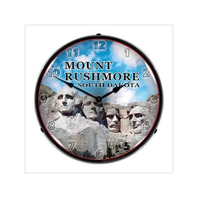 Collectable Sign and Clock Mount Rushmore Backlit Wall Clock