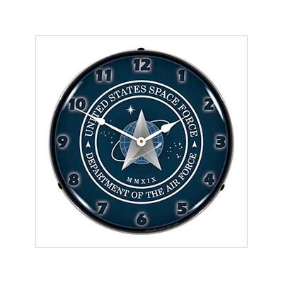 Collectable Sign and Clock Space Force Backlit Wall Clock