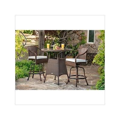 Tortuga Outdoor Sea Pines 3 Piece Bar Set (Java / Canvas Natural)