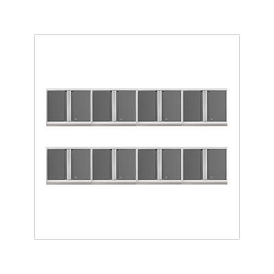 NewAge Garage Cabinets 8 x PRO Series Platinum Wall Cabinets