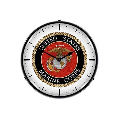 Collectable Sign and Clock US Marine Corps Backlit Wall Clock