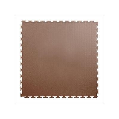 Lock-Tile 7mm Brown PVC Smooth Tile (50 Pack)
