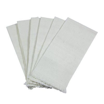 Parallel Purity,'Six Handwoven Cotton Napkins in Eggshell from Guatemala'