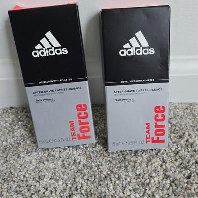 Adidas Grooming | Adidas Team Force After Shave Lotion 0.5oz / 15ml Nib For Men. Quantity 2 | Color: Black/Gray | Size: Os