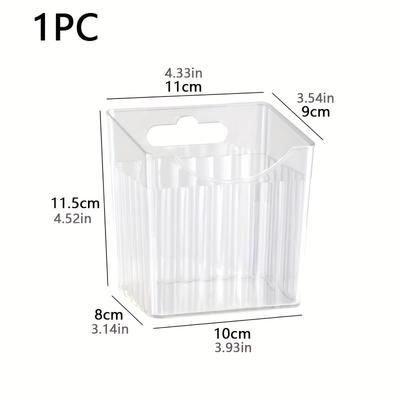 1pc Bathroom Toothbrush Toothpaste Storage Rack, Wall Mounted Storage Box, Sink Razor Storage Tube, Multifunction Storage Basket For Bathroom, Bathroom Accessories