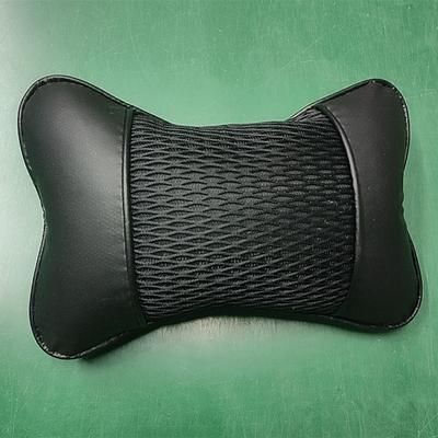 TEMU Universal Car Headrest Pu Leather Mesh Breathable Neck Pillow Soft And Comfortable Seat Rest Cushion Auto Accessories Decorations