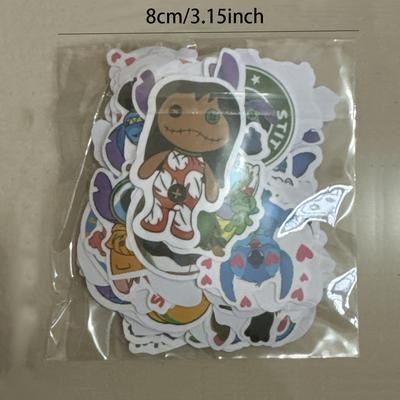 100pcs, Cute Stitch Stickers, Waterproof Vinyl Stickers, Guitar, Notebook, Water Bottles, Laptop, Skateboards, Luggage Stickers, Party Favors, Birthday Gift