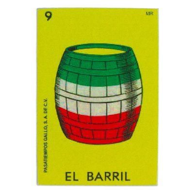 Festive Barrel,'Mexican Wood Magnet with Colorful Barrel Decoupage'