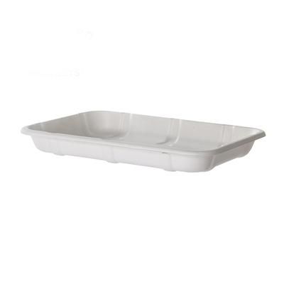 Eco Products EP-MP2DNFA Vanguard Meat & Produce Tray - 8 1/2" x 6", Molded Fiber, White, Case of 400