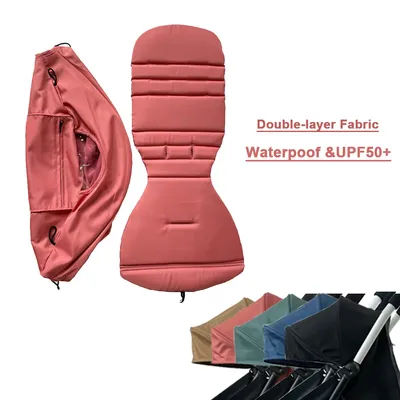 MomTan 1:1 ensemble de remplacement de poussette pour bébé en tissu imperméable Double couche rose gingembre Compatible avec les poussettes YOYO et YOYO2