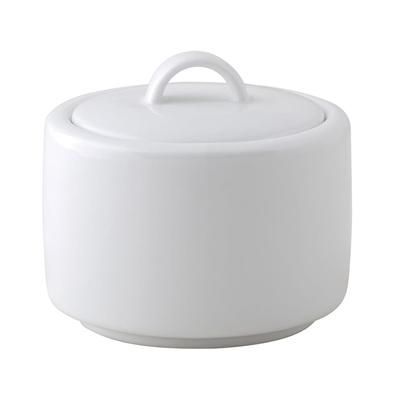 Mikasa Hospitality 5321105 3 11/16" Galleria Sugar Pot - Porcelain, White