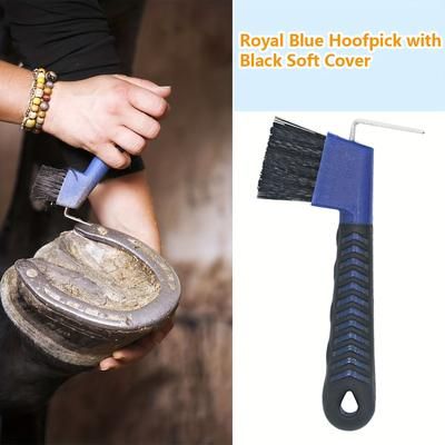 TEMU Horse Hoof Pick Brush For Cleaning Hoof Mud, Stable Equipment