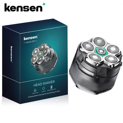 KENSEN Electric Head Shavers for Bald Men 6D Magnetic Razor Hair Trimmer USB Rechargeable LED Display Waterproof Beard Shavers