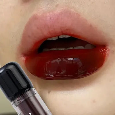 Juice Black Red Lip Gloss Mirror Glass Water Light Clear Lip Glaze Waterproof Non Stick Cup Liquid Lipstick Nude Lip Tint Makeup