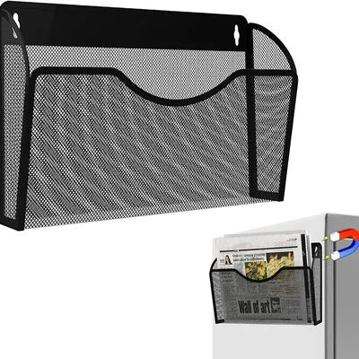 1-Tier File Holder File Organizer Large Capacity File Holder for Refrigerator File Cabinets Whiteboard Office No Magnet