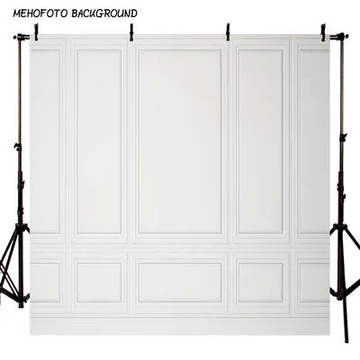 8x8ft Wedding Photography Backdrops White Wall Background Digital Printed Vinyl and Polyester Backdrops for Photography Studio