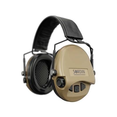 Sordin Supreme MIL AUX Headset Slim Headband Beige Cups 500782